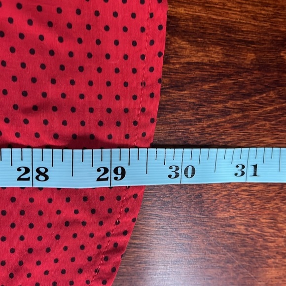 J. Jill Womens Tank L Red Black Polka Dots Sleeveless Pullover Curved Hem Rayon - Picture 9 of 10